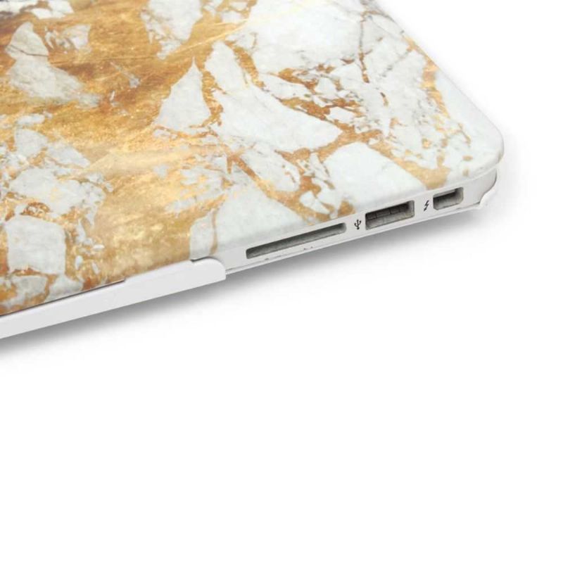 Macbook Pro 13Palcový Mramorový Plášť – Zlatá/Šedá