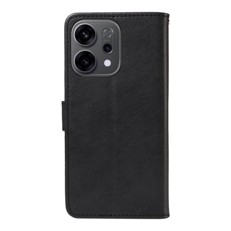 Kožený Kryt Oppo Reno 14f 5g Jednobarevné S Popruhem