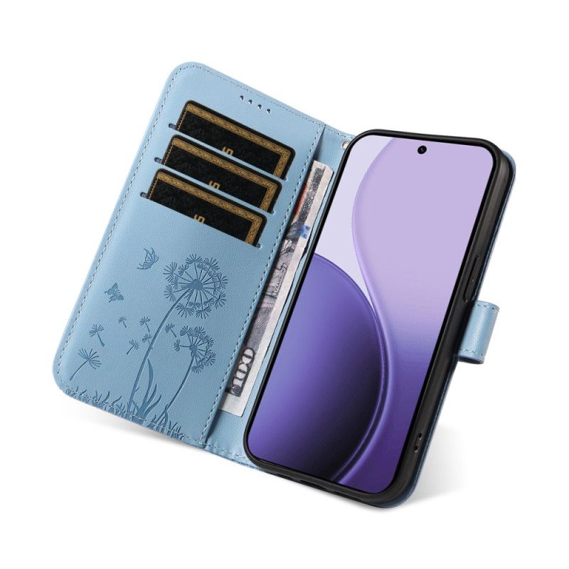 Peněženková Pouzdra Oppo Reno 14f 5g Pampelišky Se Šňůrkou