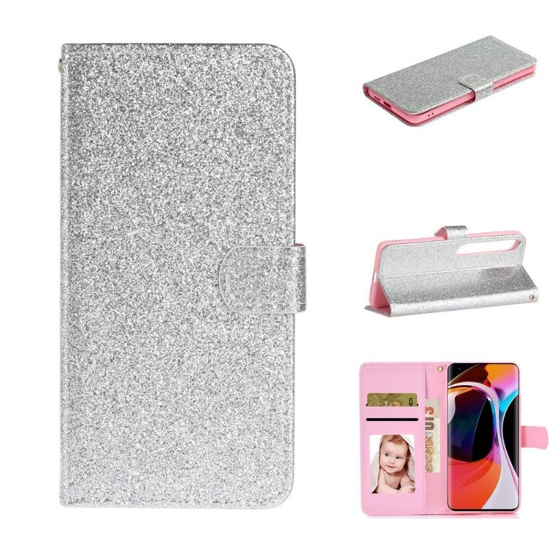Flipové Pouzdro Na Xiaomi Mi 10 / 10 Pro Flitry Z Umělé Kůže