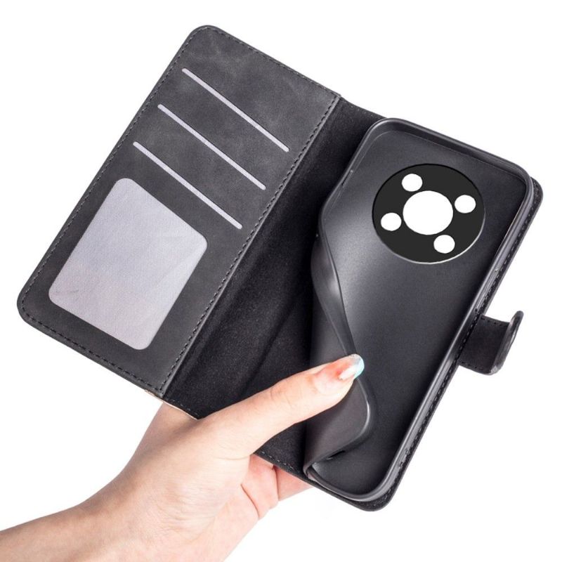 Flipové Pouzdro Na Honor Magic 4 Lite Kožené Pouzdro Bicolor Folio Stand