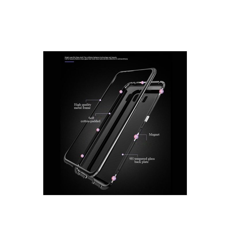 Kryt Na Samsung Galaxy S8 Plus Magnetická Zadní Strana Z Tvrzeného Skla
