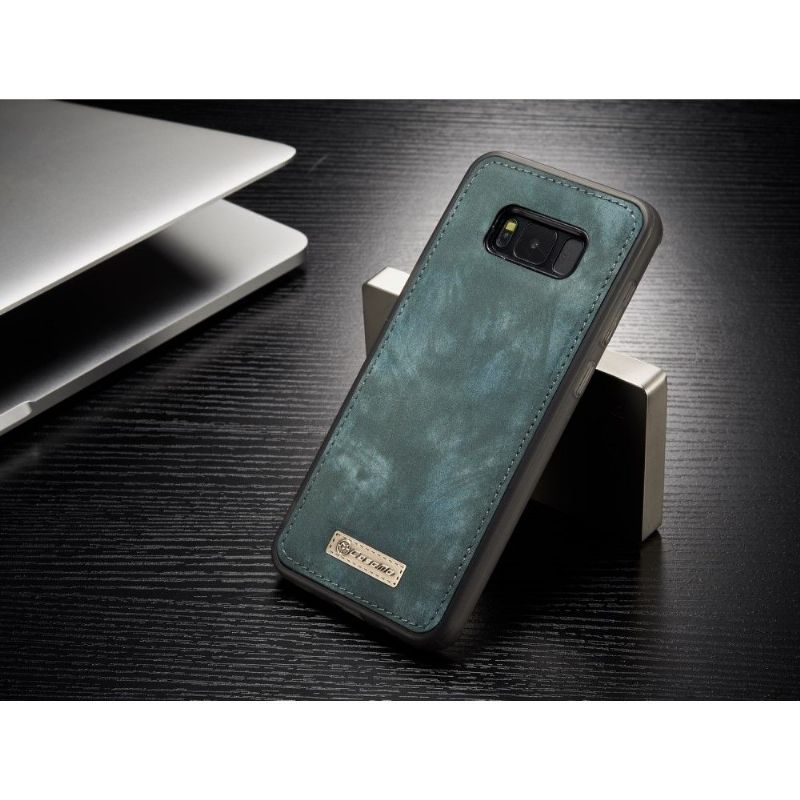 Kryty Na Mobil Kožené Pouzdro Na Samsung Galaxy S8 Plus Držák Karty - Zelený