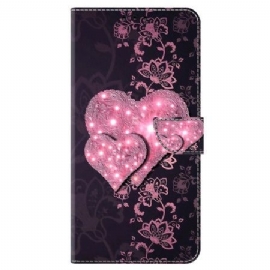Kožený Kryt Na Samsung Galaxy S24 5g Krajkové Srdce