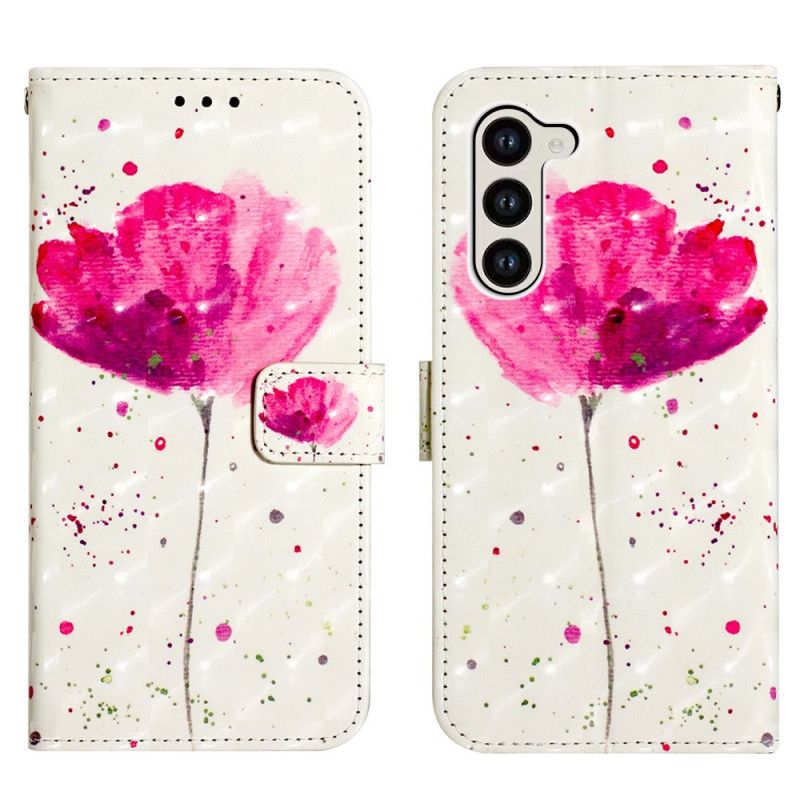 Kožený Kryt Na Samsung Galaxy S24 5g Mák S Popruhem