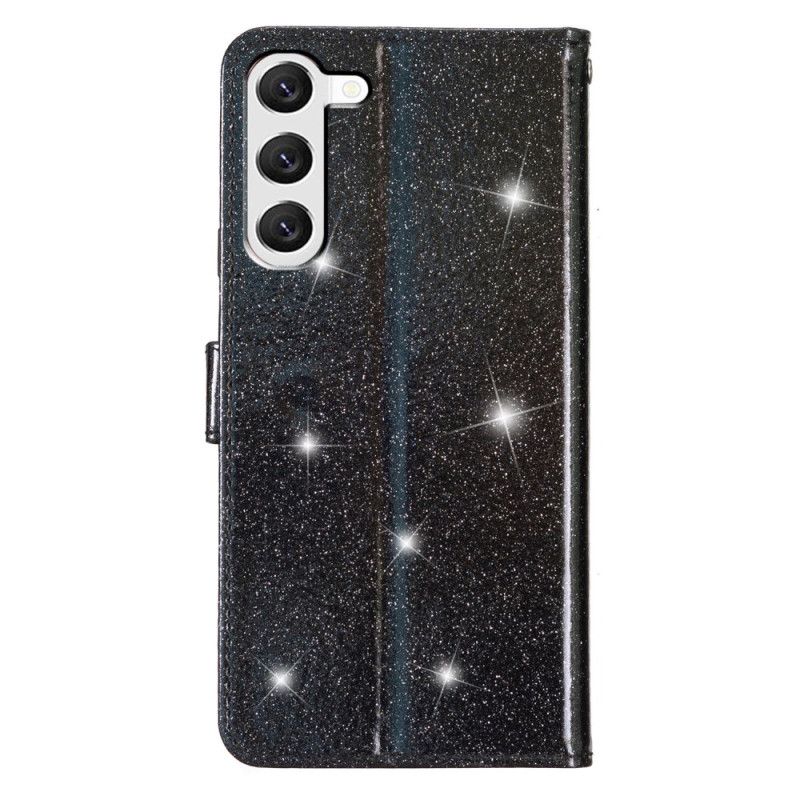Kožený Kryt Na Samsung Galaxy S24 5g S Třpytem