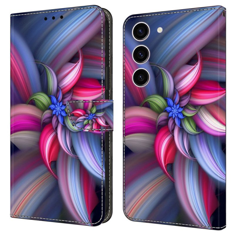 Kožený Kryt Samsung Galaxy S24 5g Barevné Vzory