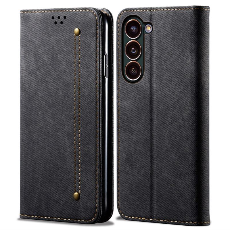 Kožený Kryt Samsung Galaxy S24 5g Džínový Styl