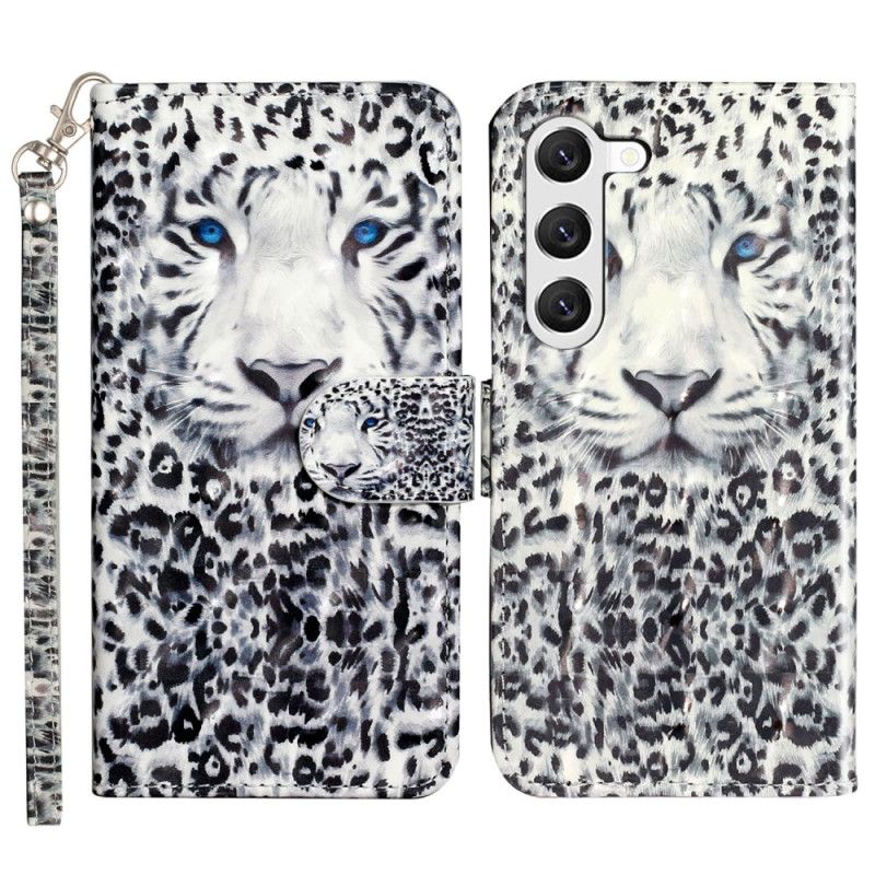 Kožený Kryt Samsung Galaxy S24 5g Leopard S Lanyardem