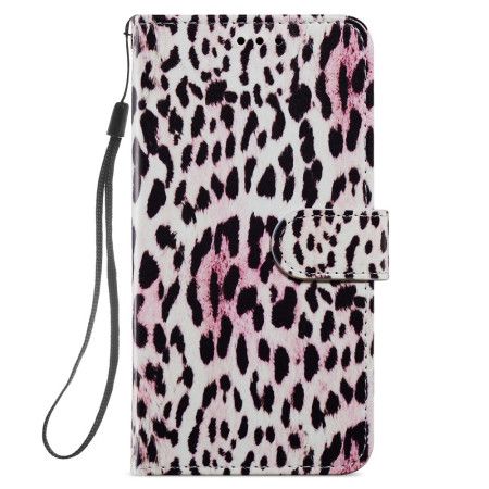 Kožený Kryt Samsung Galaxy S24 5g Leopardí Vzor S Páskem