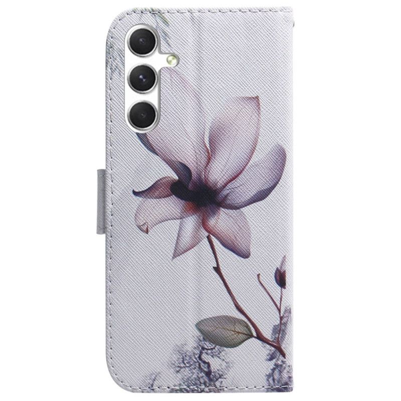 Kožený Kryt Samsung Galaxy S24 5g Růžový Květ