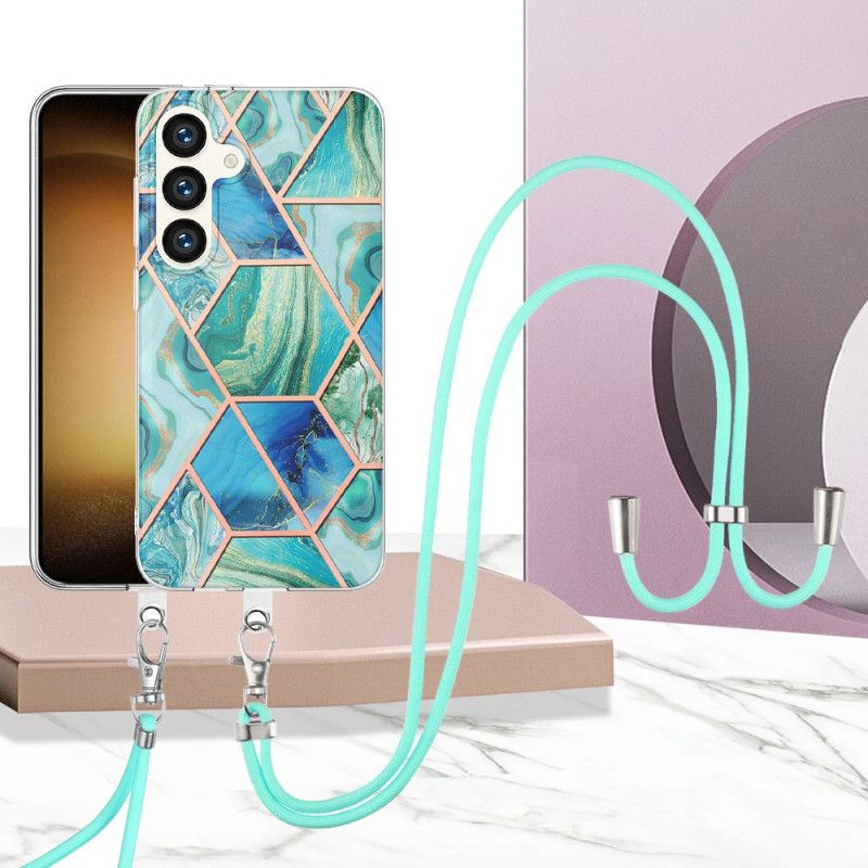 Kryt Samsung Galaxy S24 5g Geometrický Mramorový Kabel