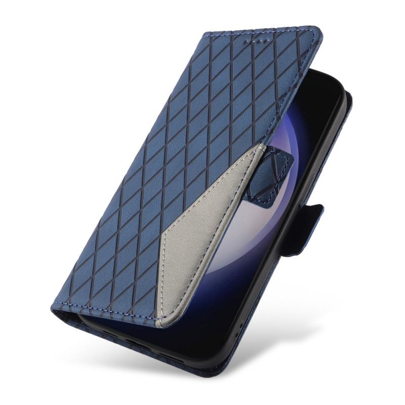 Peněženková Pouzdra Samsung Galaxy S24 5g Diamantový Vzor S Páskem