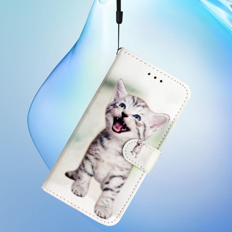 Peněženková Pouzdra Samsung Galaxy S24 5g Kryty Na Mobil Legrační Kotě S Popruhem