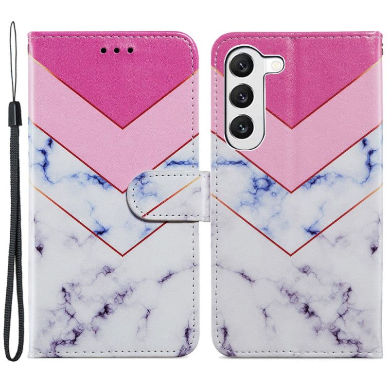 Peněženková Pouzdra Samsung Galaxy S24 5g Kryty Na Mobil Uzený Mramor V Lnaière