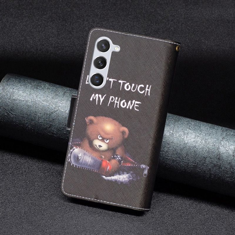 Peněženková Pouzdra Samsung Galaxy S24 5g Peněženka Nebezpečného Medvěda S Popruhem