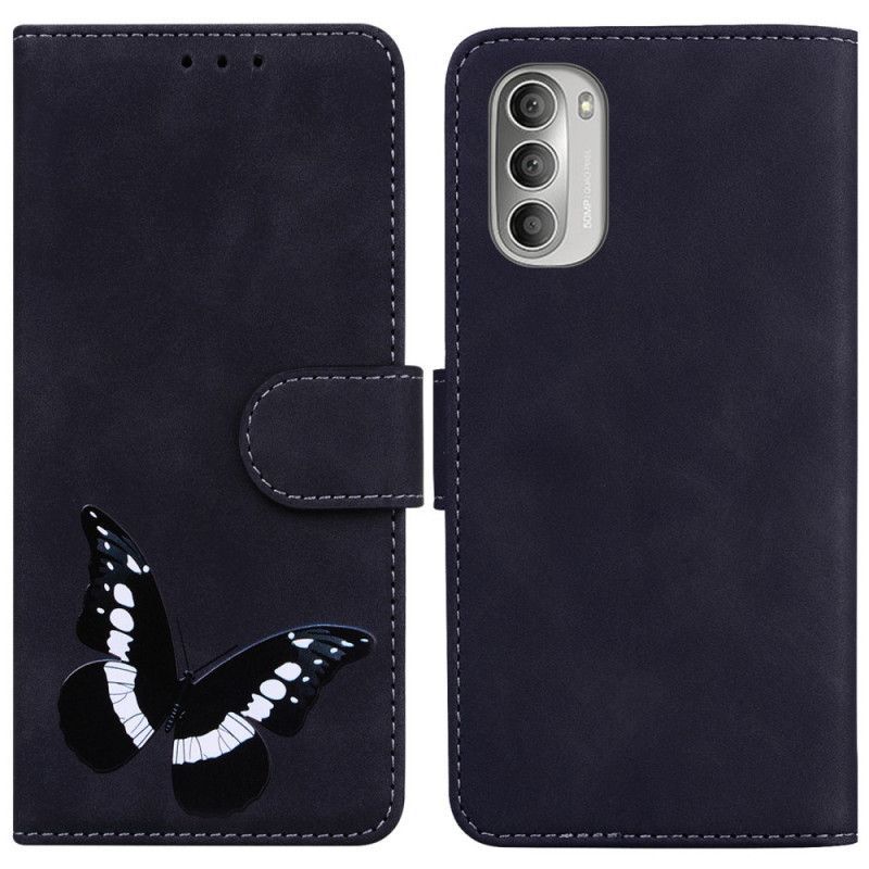 Flipové Pouzdro Na Moto G51 5G Skin-touch Butterfly