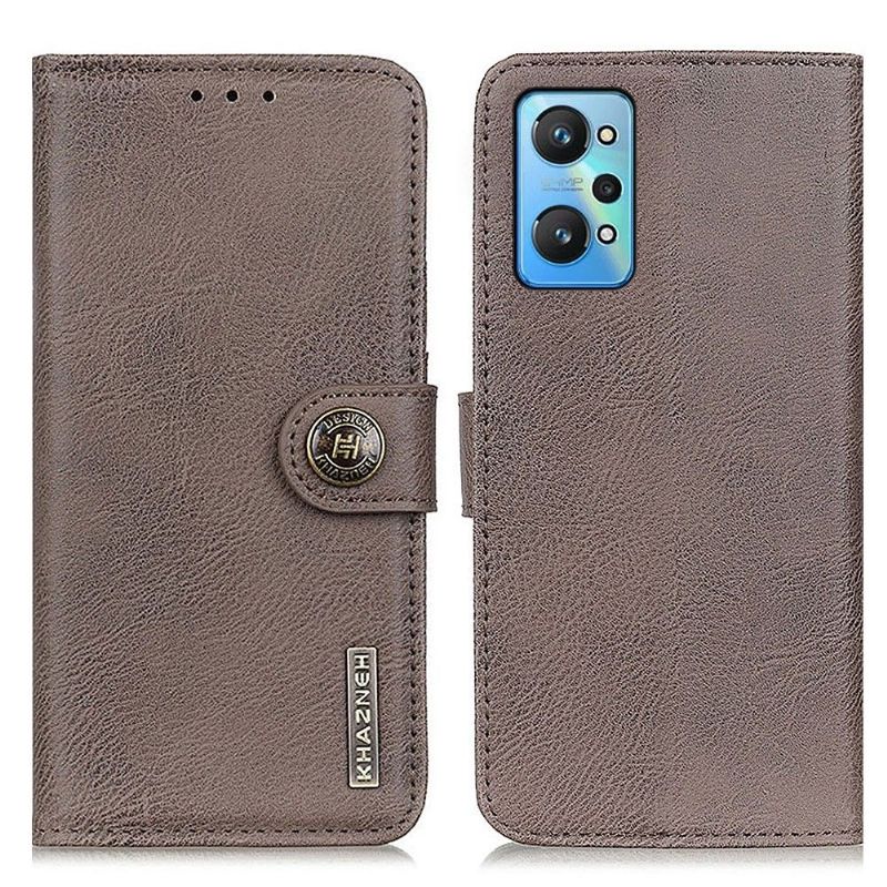 Flipové Pouzdro Na Realme GT Neo 3T / Neo 2 Držák Karet S Koženými Efekty Khazneh