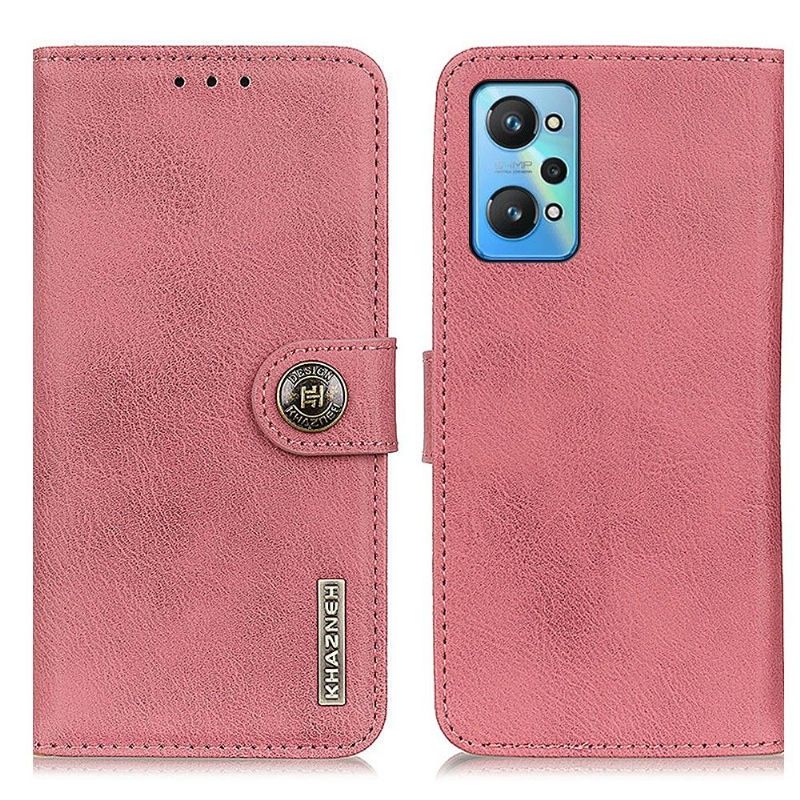 Flipové Pouzdro Na Realme GT Neo 3T / Neo 2 Držák Karet S Koženými Efekty Khazneh