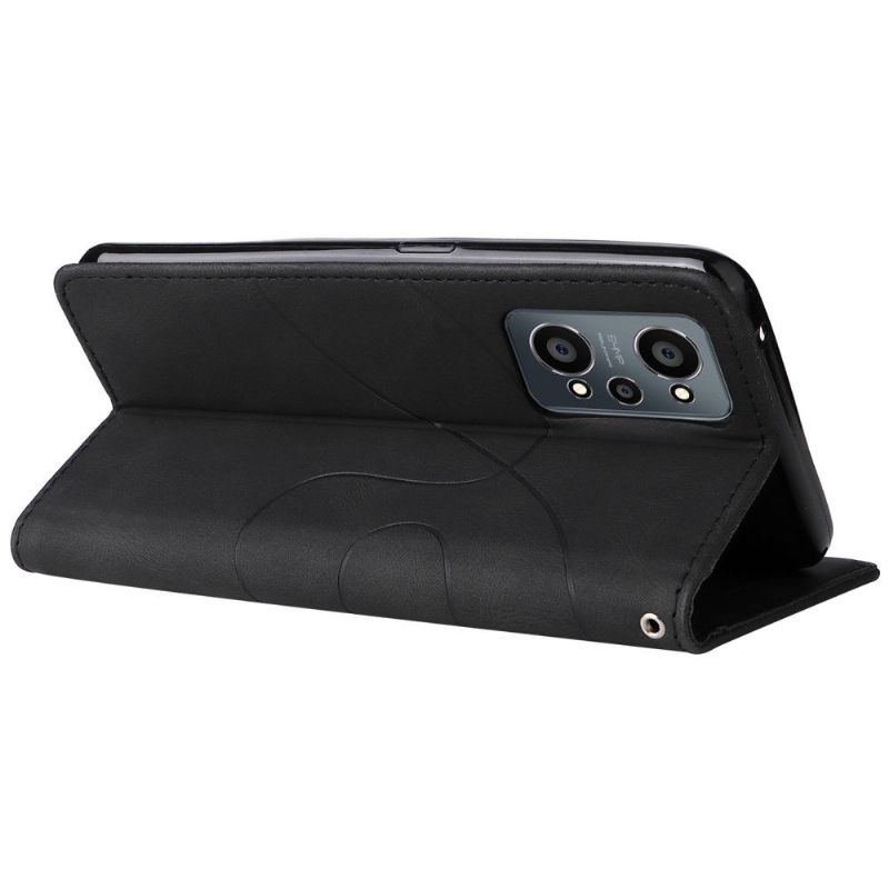 Flipové Pouzdro Na Realme GT Neo 3T / Neo 2 Dvoubarevné Umělecké