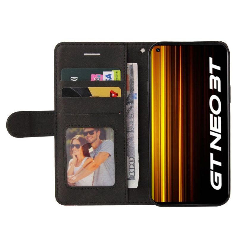 Flipové Pouzdro Na Realme GT Neo 3T / Neo 2 Dvoubarevné Umělecké