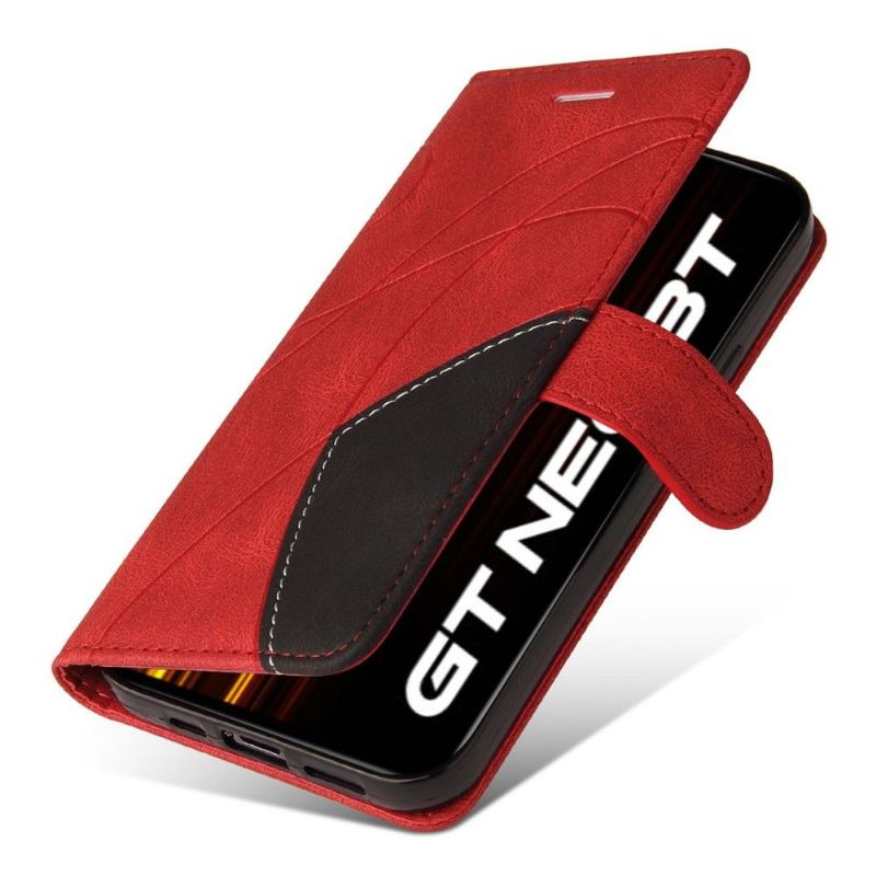 Flipové Pouzdro Na Realme GT Neo 3T / Neo 2 Dvoubarevné Umělecké