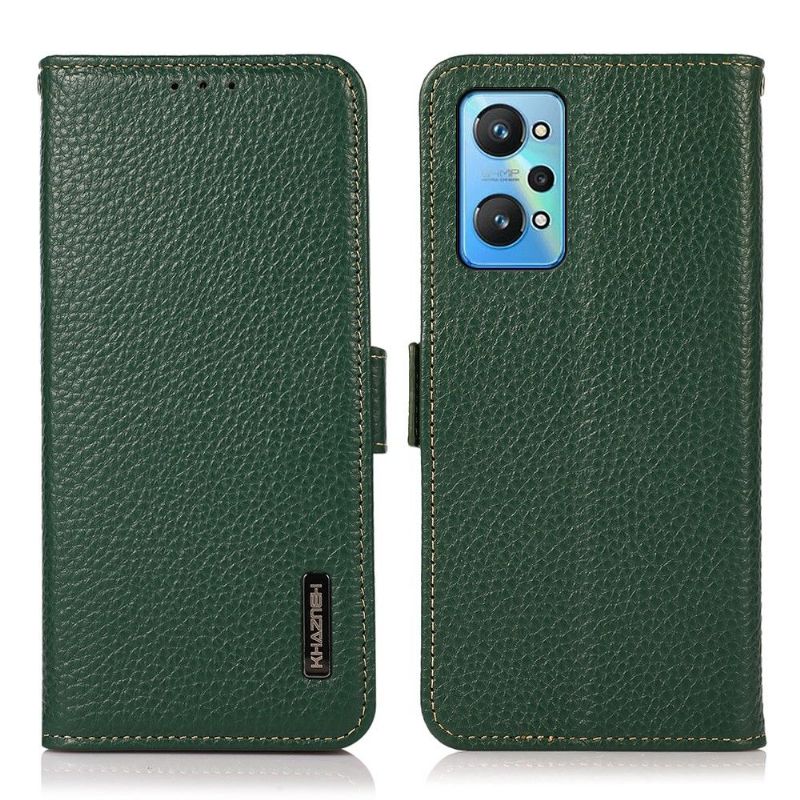 Flipové Pouzdro Na Realme GT Neo 3T / Neo 2 Khazneh Zrnitá Lesklá Kůže