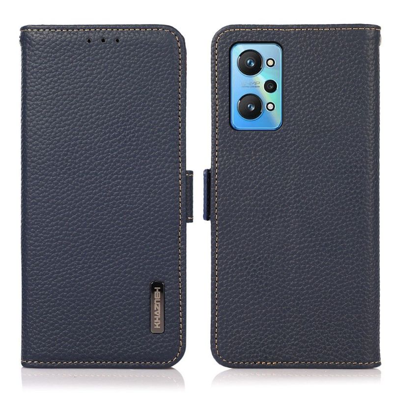 Flipové Pouzdro Na Realme GT Neo 3T / Neo 2 Khazneh Zrnitá Lesklá Kůže