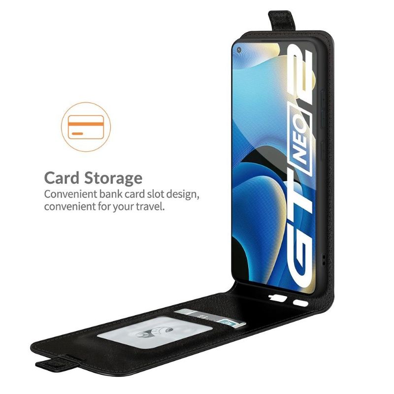 Flipové Pouzdro Na Realme GT Neo 3T / Neo 2 Kožené Pouzdro Vertikální Umělá Kůže