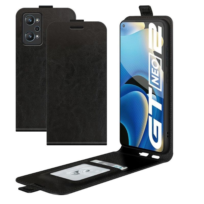 Flipové Pouzdro Na Realme GT Neo 3T / Neo 2 Kožené Pouzdro Vertikální Umělá Kůže