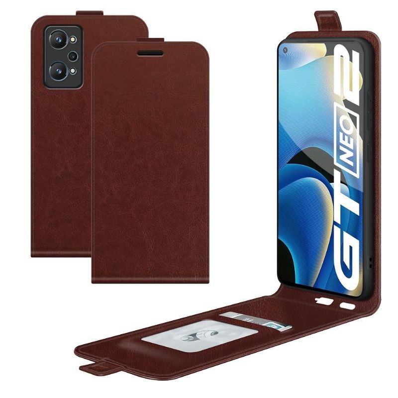 Flipové Pouzdro Na Realme GT Neo 3T / Neo 2 Kožené Pouzdro Vertikální Umělá Kůže
