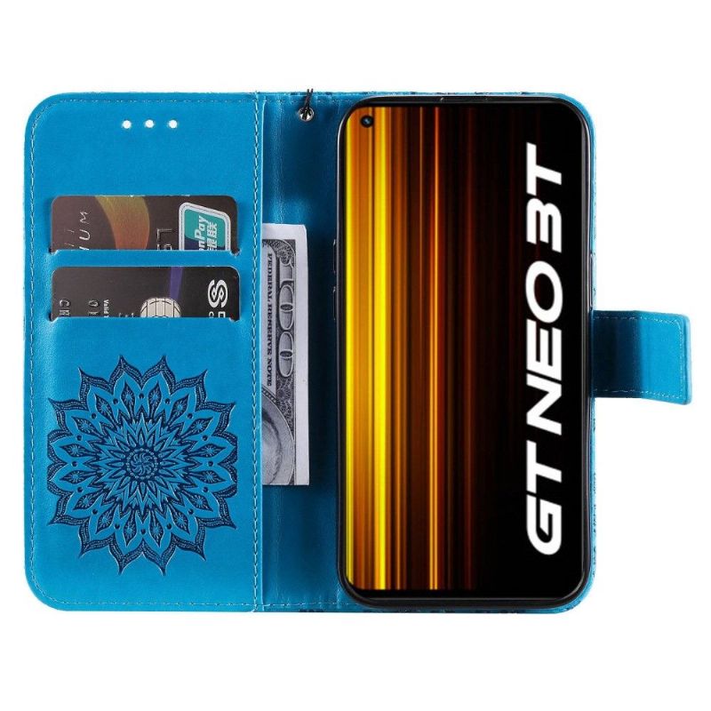 Flipové Pouzdro Na Realme GT Neo 3T / Neo 2 Na Lana Slunečnice