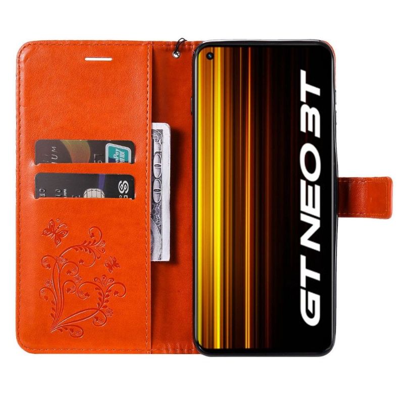 Flipové Pouzdro Na Realme GT Neo 3T / Neo 2 Podpora Motýlů Funkcí