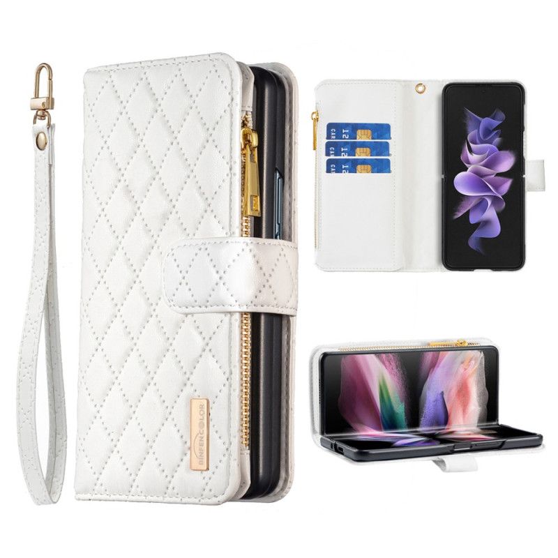 Kožený Kryt Na Samsung Galaxy Z Fold 6 Prošívaná Binfen Barva