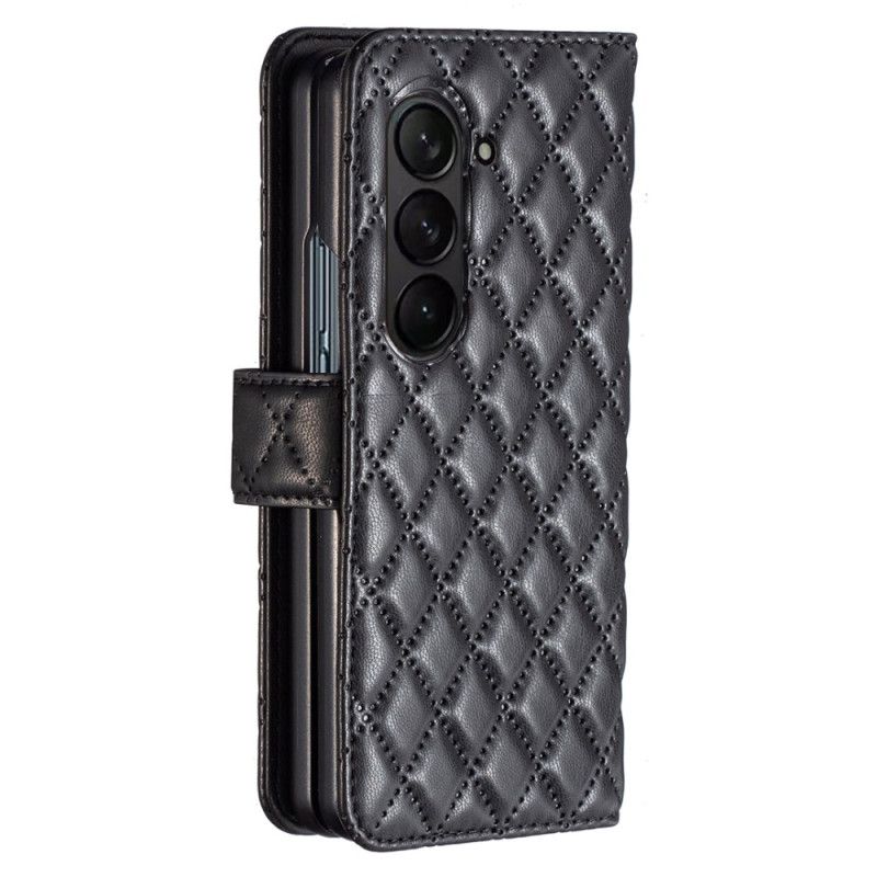 Kožený Kryt Na Samsung Galaxy Z Fold 6 Prošívané