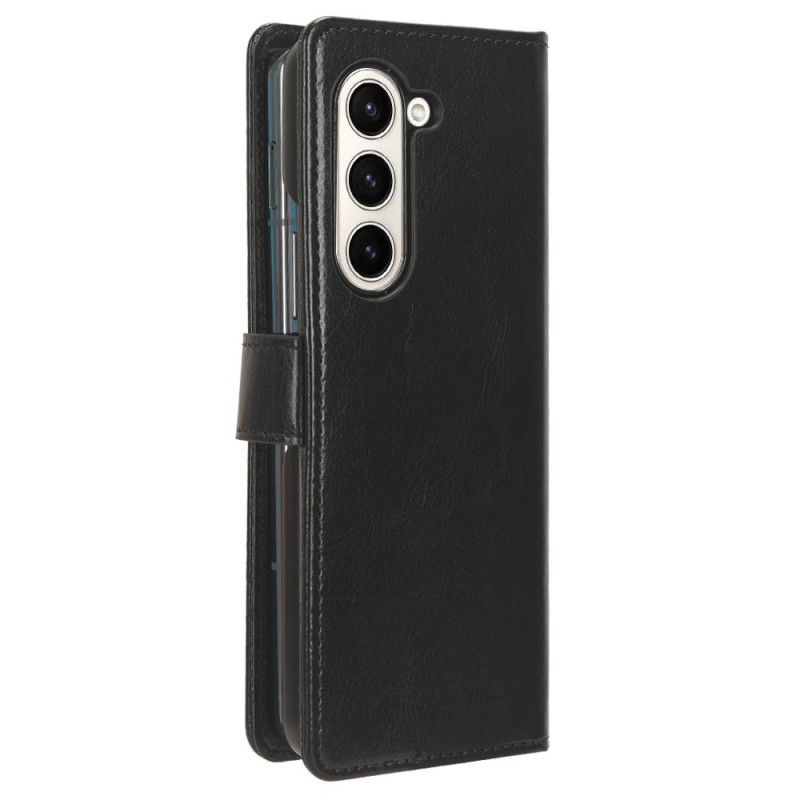 Kožený Kryt Samsung Galaxy Z Fold 6 Okázalá Umělá Kůže