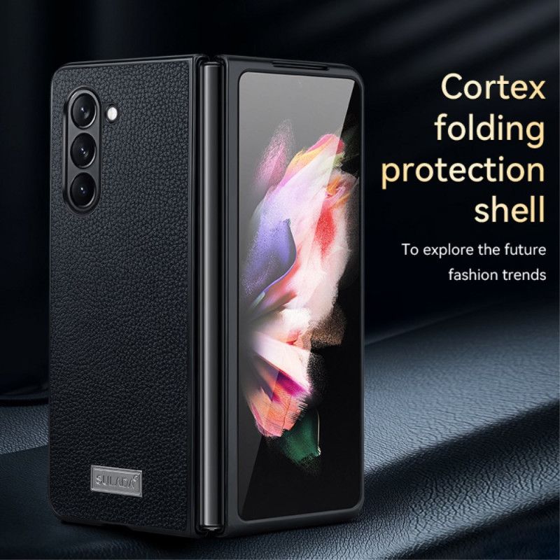 Kryt Samsung Galaxy Z Fold 6 Litchi Sulada Z Umělé Kůže