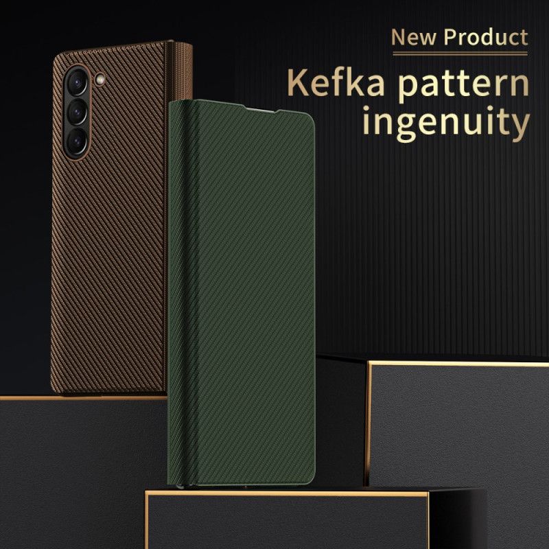 Pouzdro Samsung Galaxy Z Fold 6 Podpora Kožených Efektů