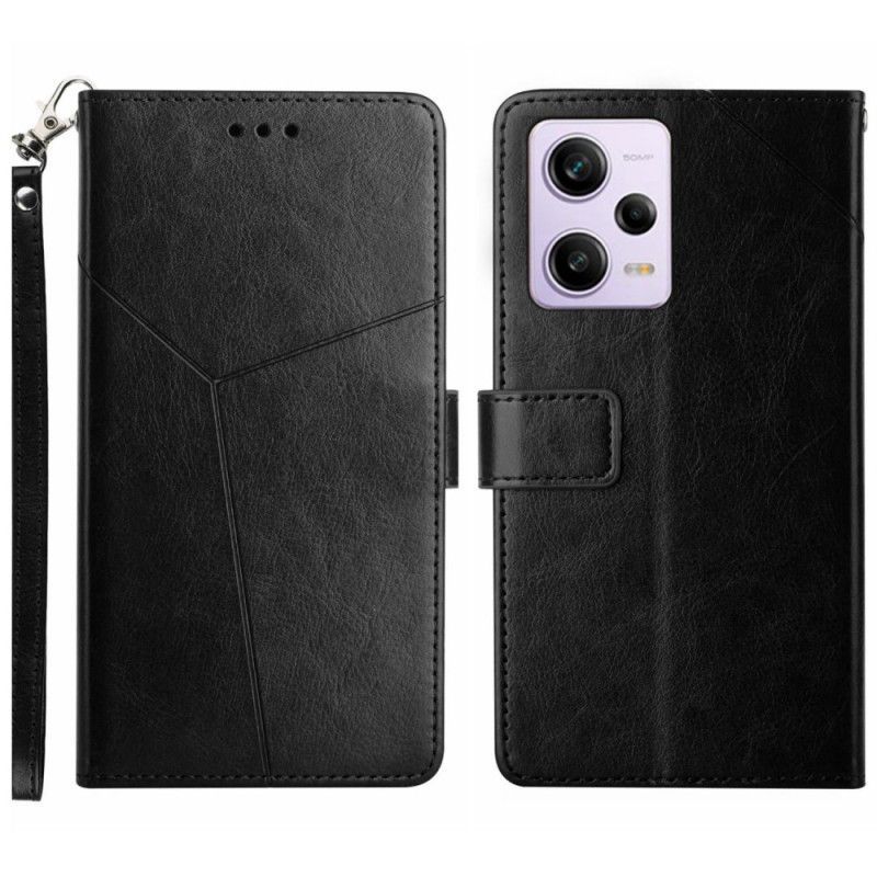 Kožené Pouzdro Na Xiaomi Redmi Note 12 Pro Na Lana Y Strappy Design