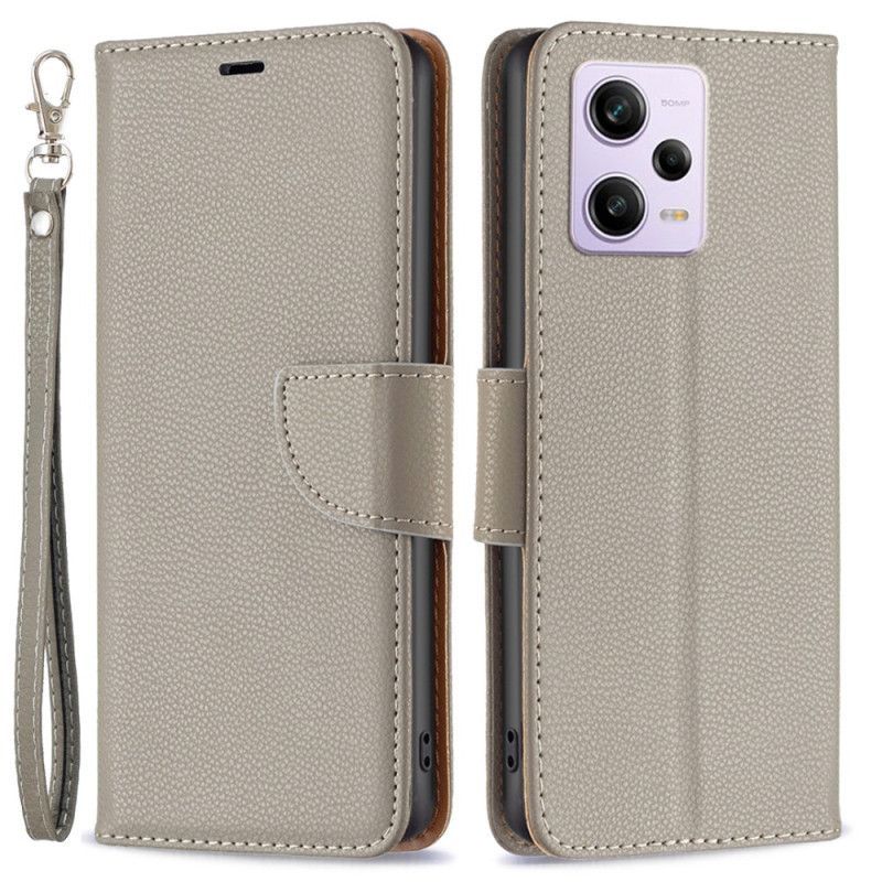 Kožené Pouzdro Na Xiaomi Redmi Note 12 Pro Na Lana Šikmá Spona Popruhu