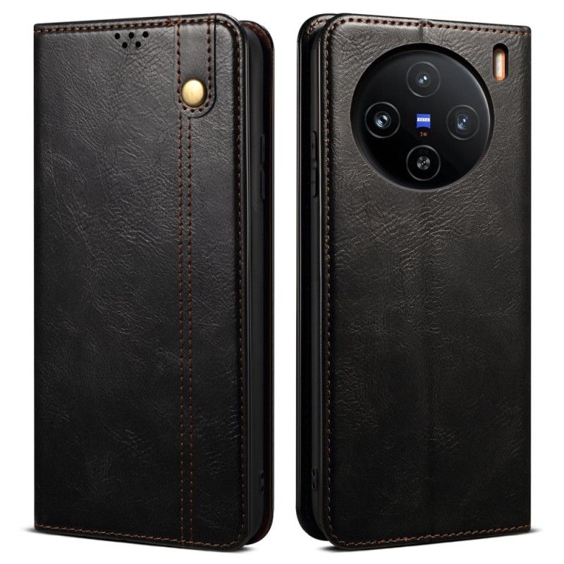 Kožené Pouzdro Vivo X100 Pro Kryty Na Mobil Voskovaná Umělá Kůže