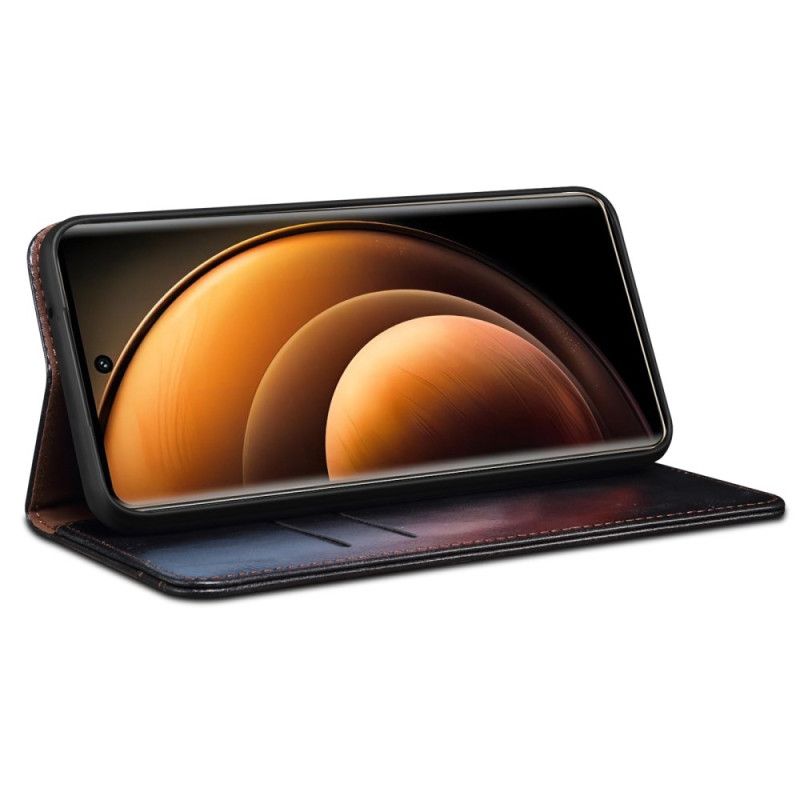 Kožené Pouzdro Vivo X100 Pro Kryty Na Mobil Voskovaná Umělá Kůže