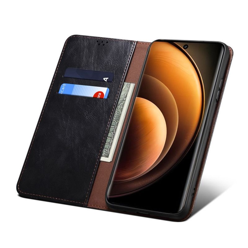 Kožené Pouzdro Vivo X100 Pro Kryty Na Mobil Voskovaná Umělá Kůže