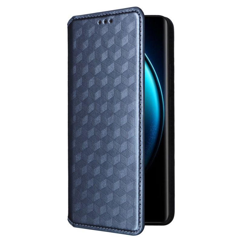 Kožený Kryt Vivo X100 Pro Kosočtvercový Vzor