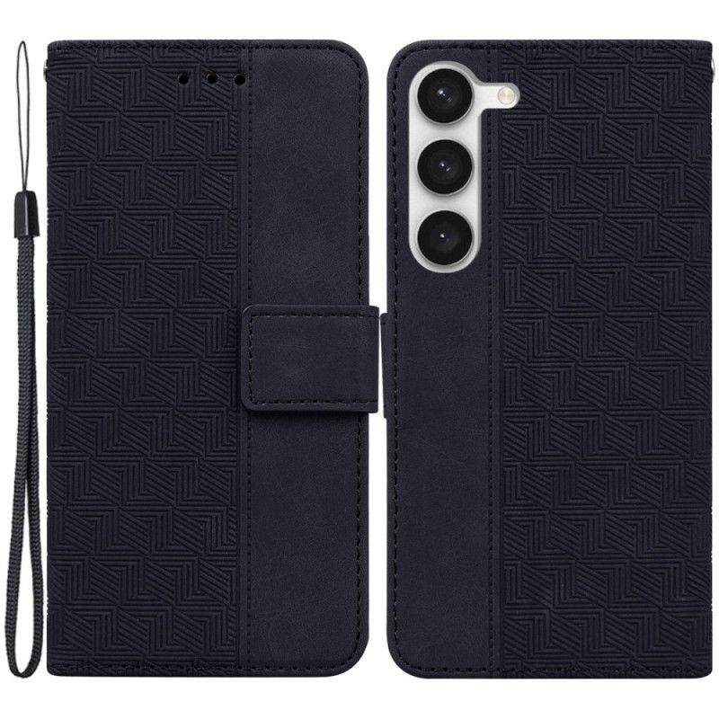 Flipové Pouzdro Na Samsung Galaxy S23 5G Na Lana Strappy Vzor