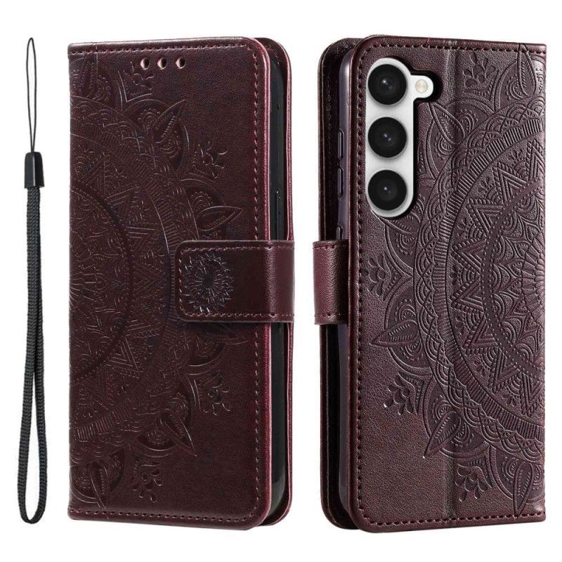 Flipové Pouzdro Na Samsung Galaxy S23 5G Sluneční Mandala