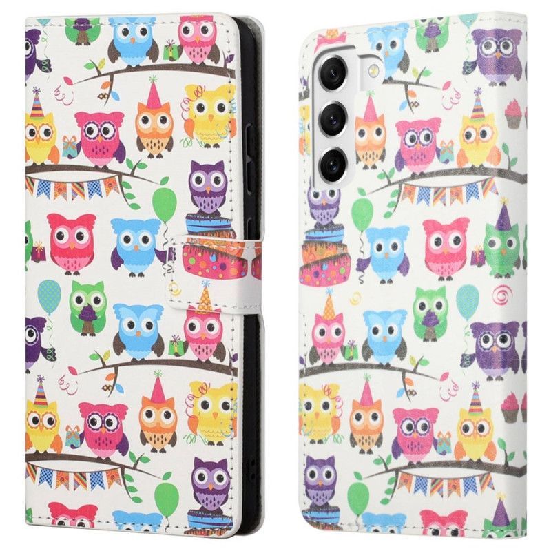 Flipové Pouzdro Na Samsung Galaxy S23 5G Soví Kmen