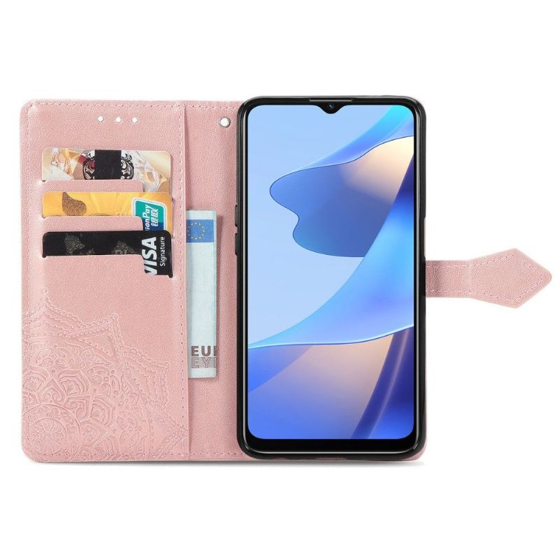 Flipové Pouzdro Na Oppo A16 / A16s Mandala Reliéf Z Umělé Kůže