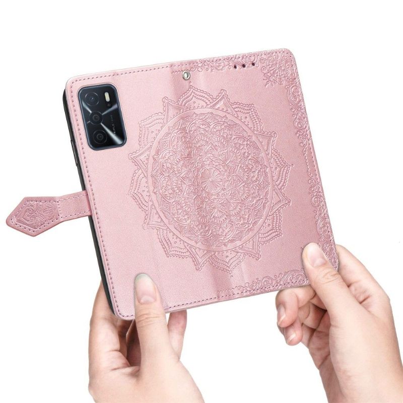 Flipové Pouzdro Na Oppo A16 / A16s Mandala Reliéf Z Umělé Kůže