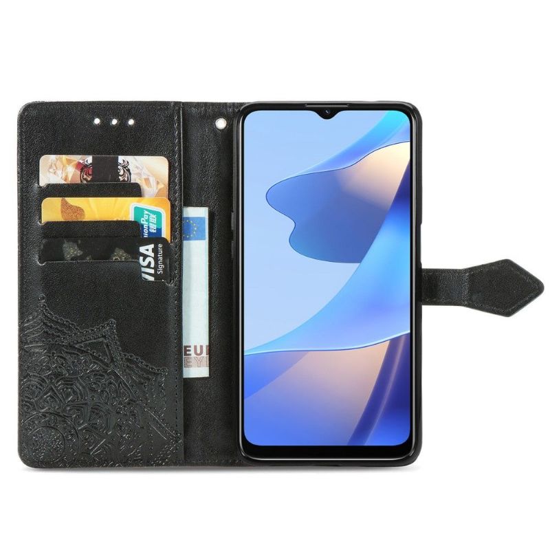 Flipové Pouzdro Na Oppo A16 / A16s Mandala Reliéf Z Umělé Kůže